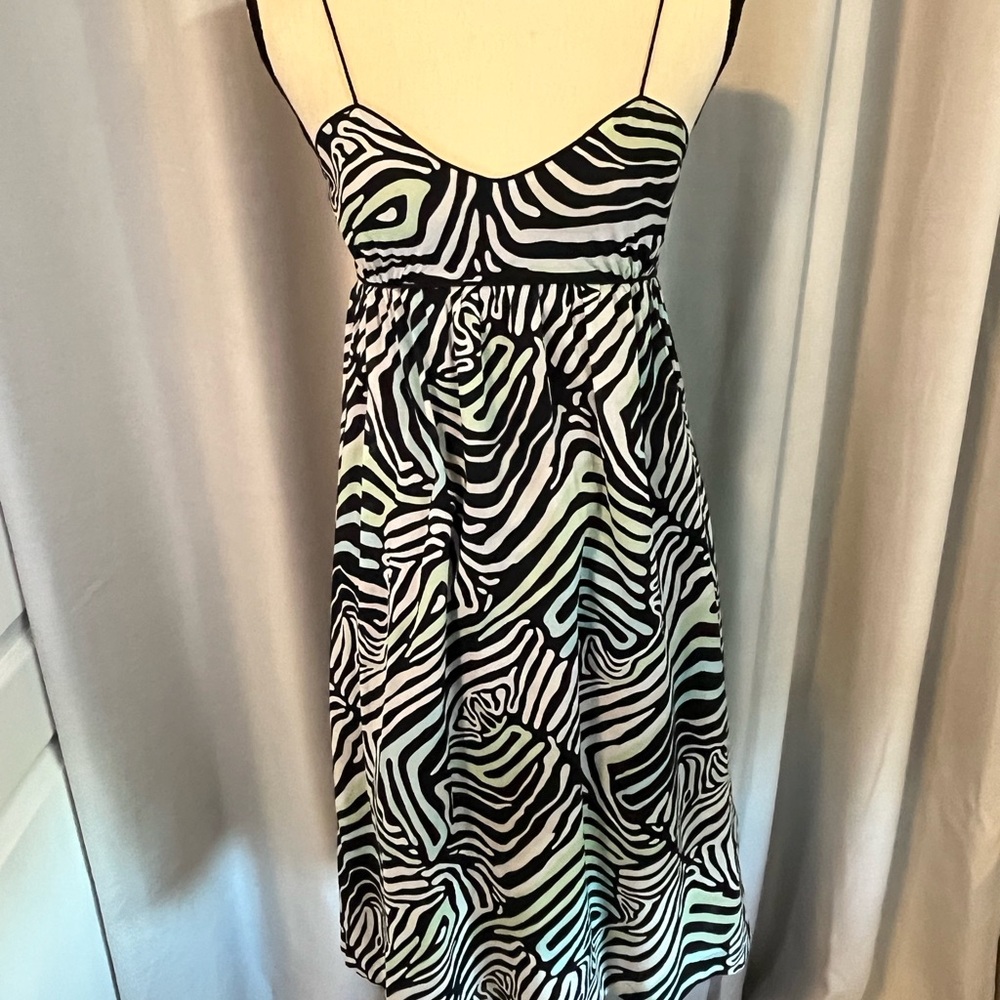 GENERRA Zebra Print Babydoll Dress